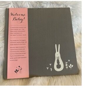 Compendium Welcome Baby! First Year Keepsake Memory Book Grey Cloth Journal